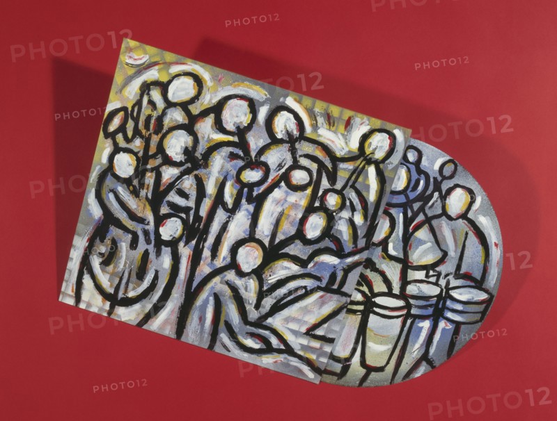 Latin Jazz' 1983, by Henri Guédon; painter and jazz musician from Martinique