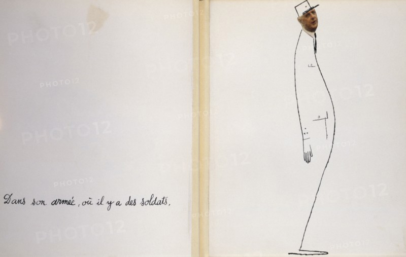 Illustrated edition by Pierre Etaix, circa 1981, for the birthday of Jean-Claude Carrière, a French novelist, screenwriter, actor,