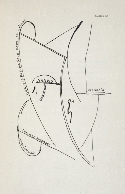 'Egoist', from 'Poems and drawings for 'Child born without a mother' 1918, by Francis Picabia