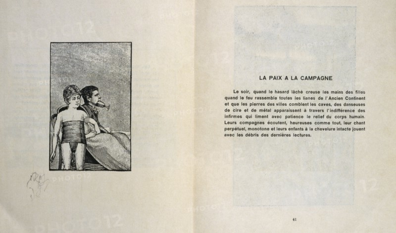 illustration by Max Ernst, for 'Misfortunes of the Immortals'