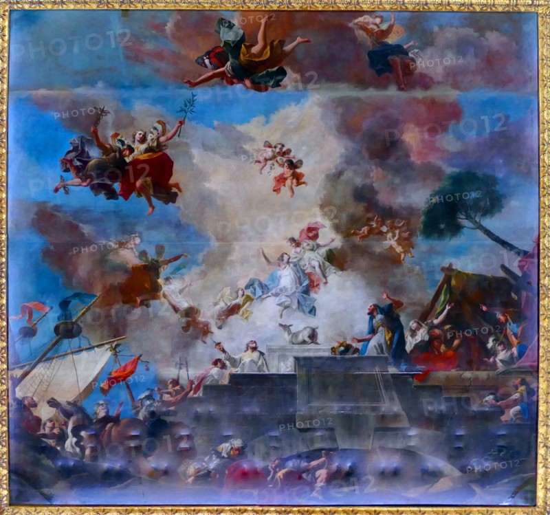 Ceiling painting within the Winter Palace in Saint Petersburg, Russia, which was, from 1732 to 1917, the official residence of the Russian monarchs