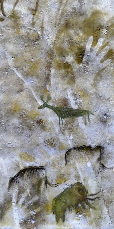 Cave painting found in the Cave of Altamira, located in Cantabria, Spain, dating from the Upper Paleolithic period