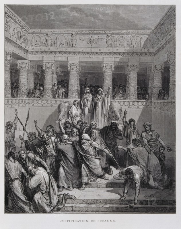 The Justification of Susanna, Illustration from the Dore Bible 1866