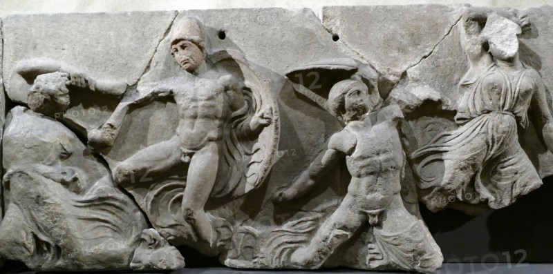 The Bassae Frieze comprises a series of relief marble sculptures from the Temple of Apollo Epikourios at Bassae, Greece