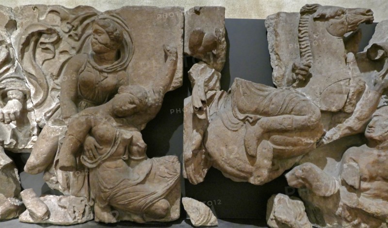 The Bassae Frieze comprises a series of relief marble sculptures from the Temple of Apollo Epikourios at Bassae, Greece