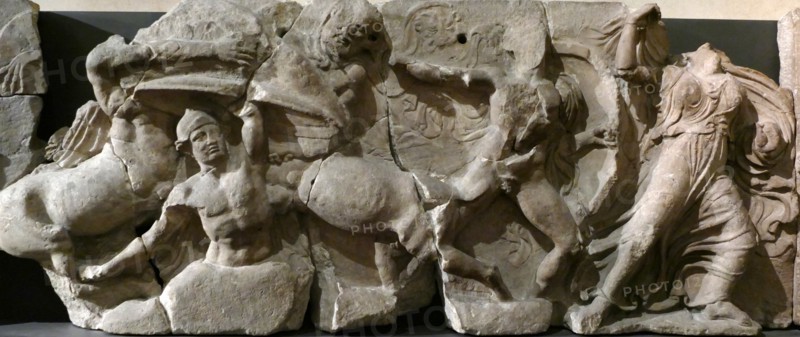 The Bassae Frieze comprises a series of relief marble sculptures from the Temple of Apollo Epikourios at Bassae, Greece