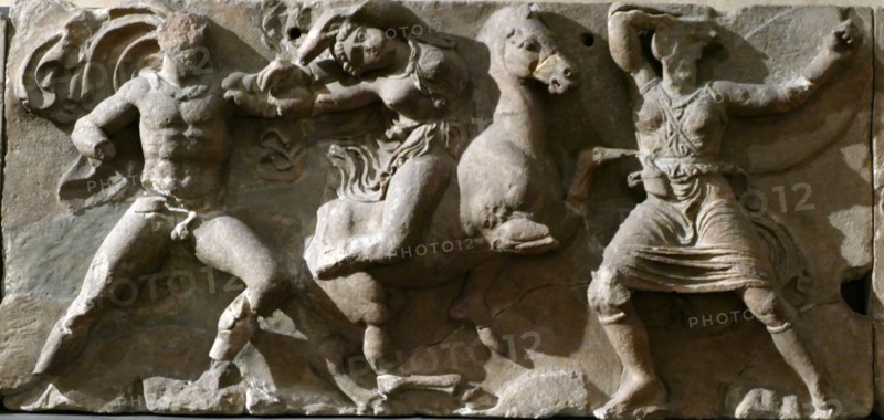 The Bassae Frieze comprises a series of relief marble sculptures from the Temple of Apollo Epikourios at Bassae, Greece