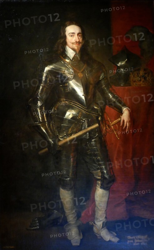 King Charles I of England painted by Anthony Van Dyck and his workshop