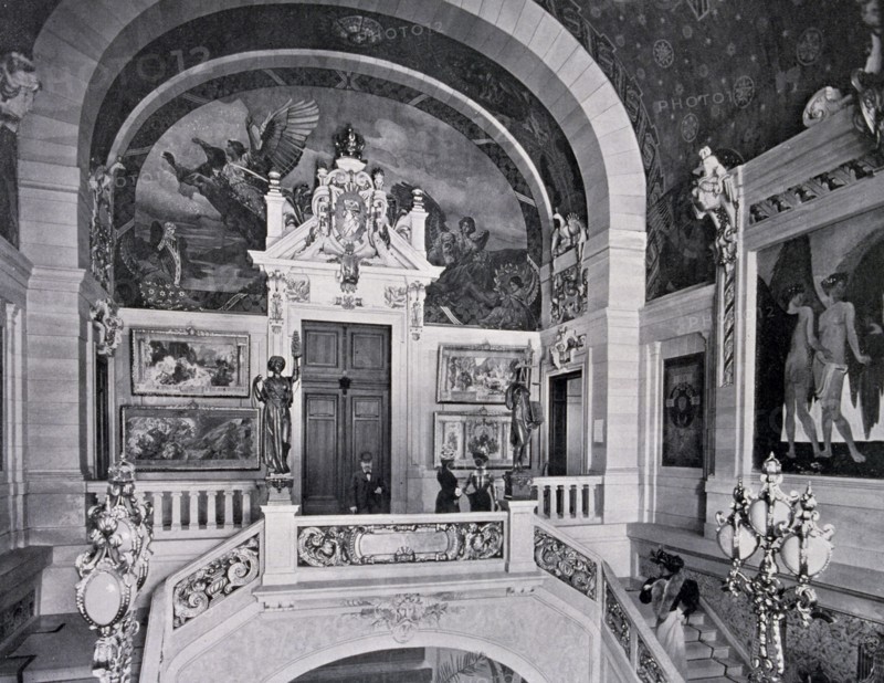 Photograph of the Pavillion of Imperial Germany - the grand staircase.