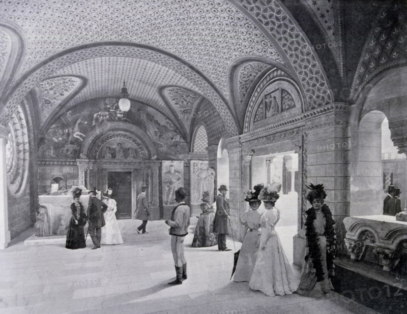 Photograph of the interior of a Hungarian palace
