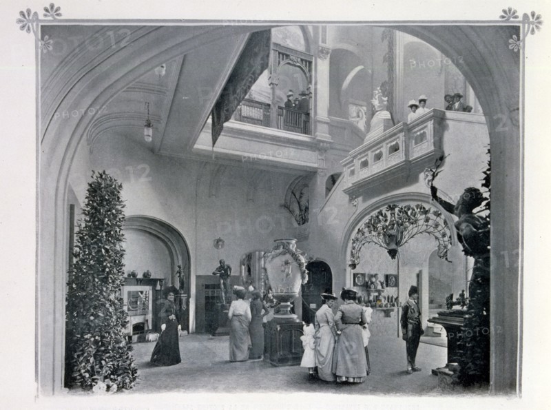 Photograph taken at the Esplanade des Invalides; in the hallway of the great staircase