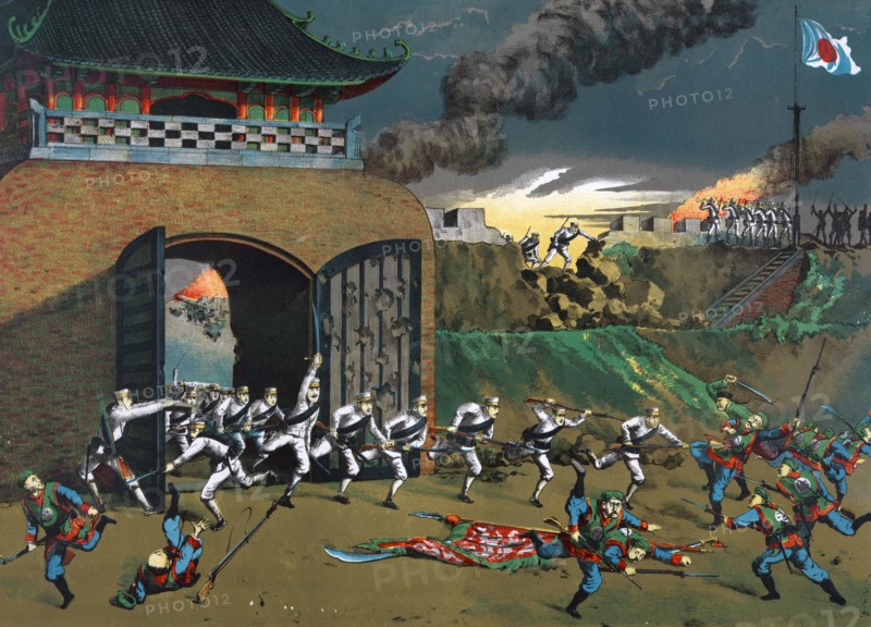 Japanese soldiers of the  Allied Armies launch a general offensive on Peking