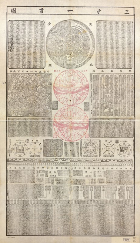 San cai yi guan tu. Map of the three powers unified