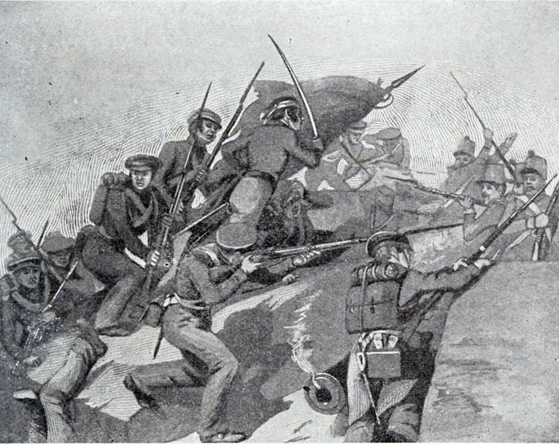 Scaling the heights at Churubusco during the American war with Mexico