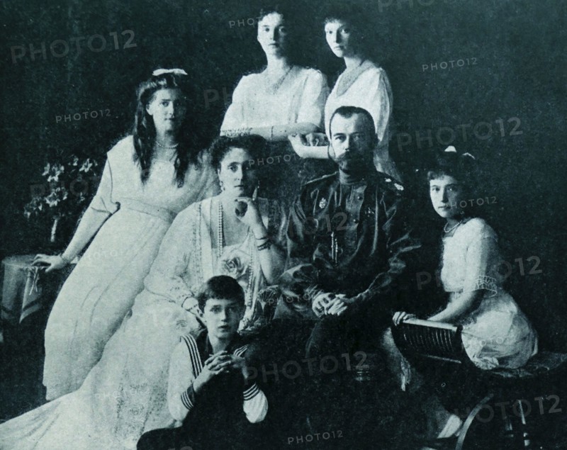The Russian Imperial Family. The Emperor and Empress of Russia with their children.