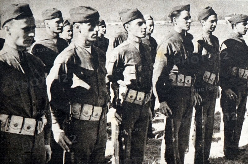American soldiers training during World War II
