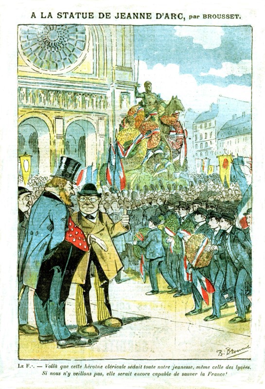 Anti-Masonic caricature for the feast of Joan of Arc in Orleans