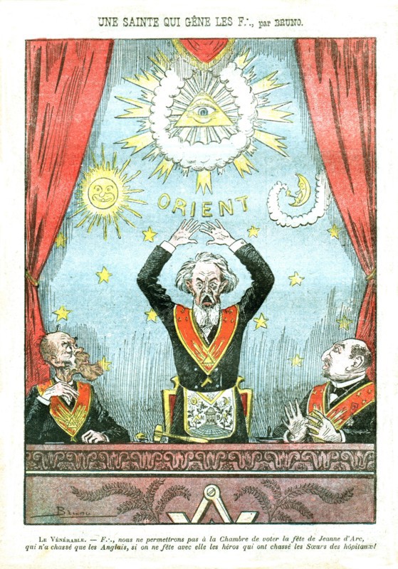 Anti-Masonic caricature for the feast of Joan of Arc in Orleans"