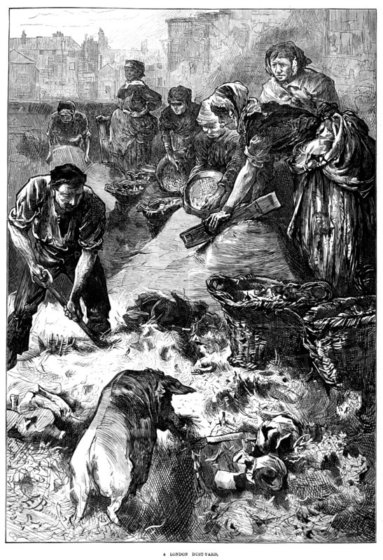 Une porcherie à Londres in "The illustrated London News"