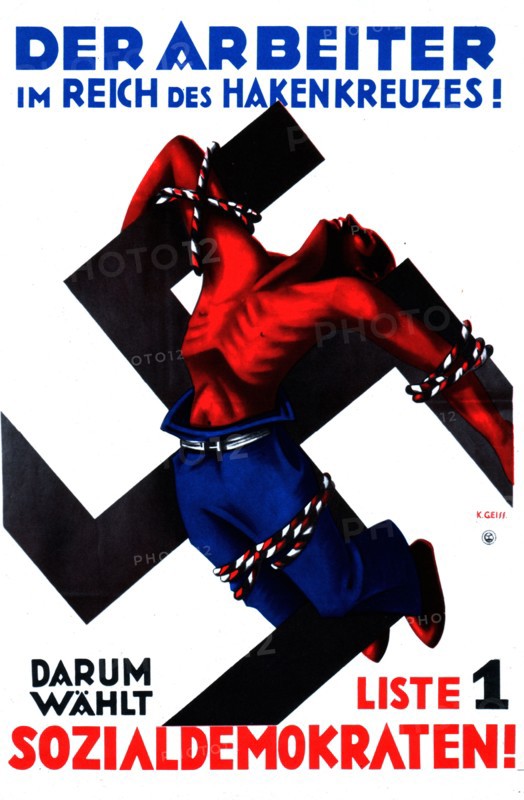 Social-démocrat propaganda poster at the moment of the  legislative elections
