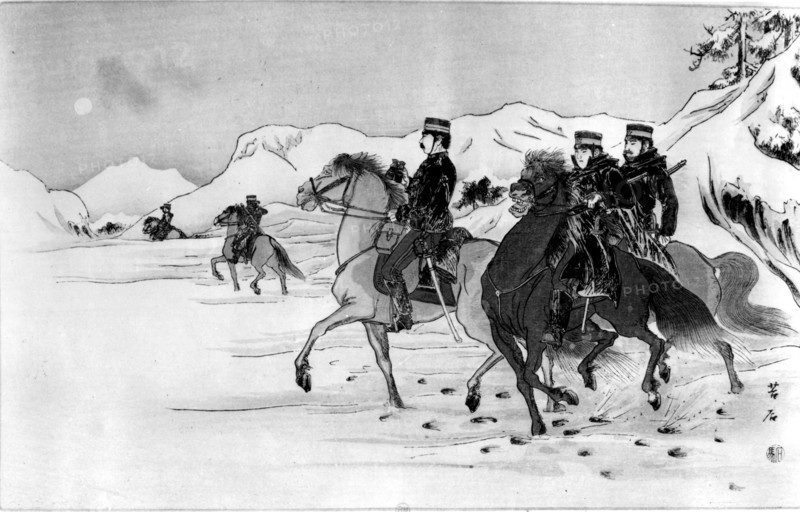 Russo-Japanese War, Japanese soldiers on reconnaissance