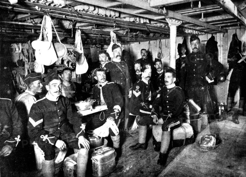 Guerre des Boers, transport de troupes anglaises pendant la guerre du Transvaal