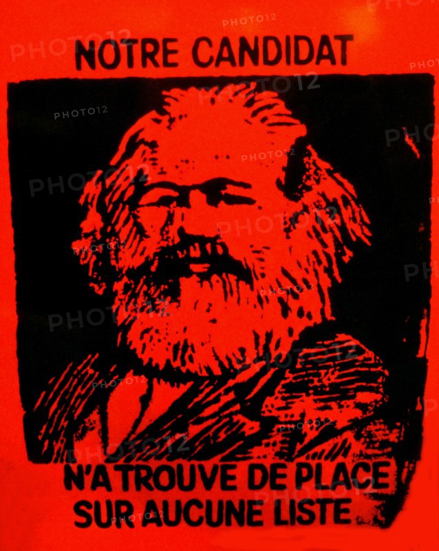 Anonymous poster at election time. Karl Marx