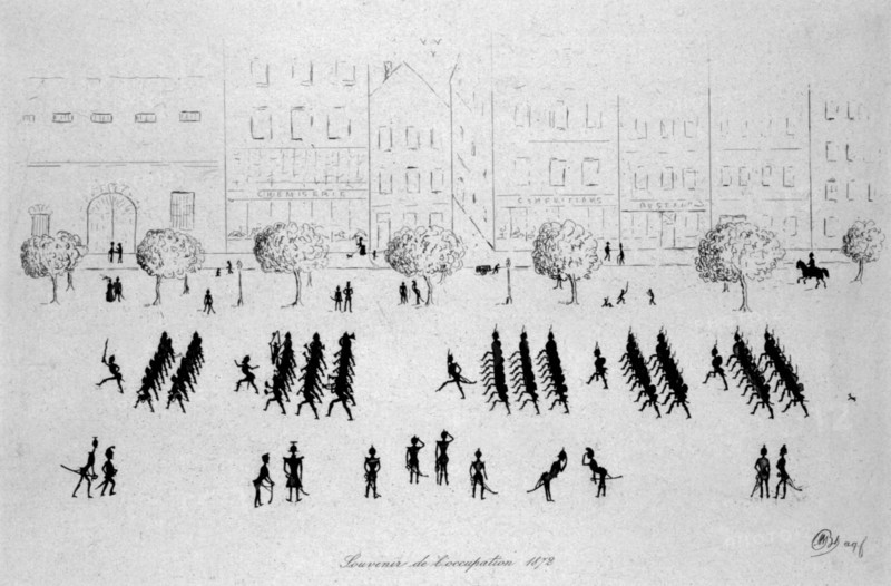 Guerre de 1870, Souvenir de l'occupation de Charleville-Mézières, Caricature