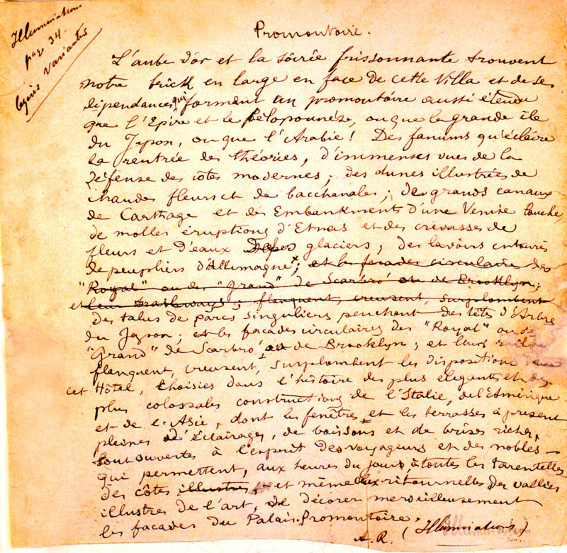 Lettre manuscrite d'Arthur Rimbaud (1854-1891)