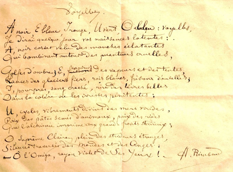 Lettre manuscrite d'Arthur Rimbaud (1854-1891)