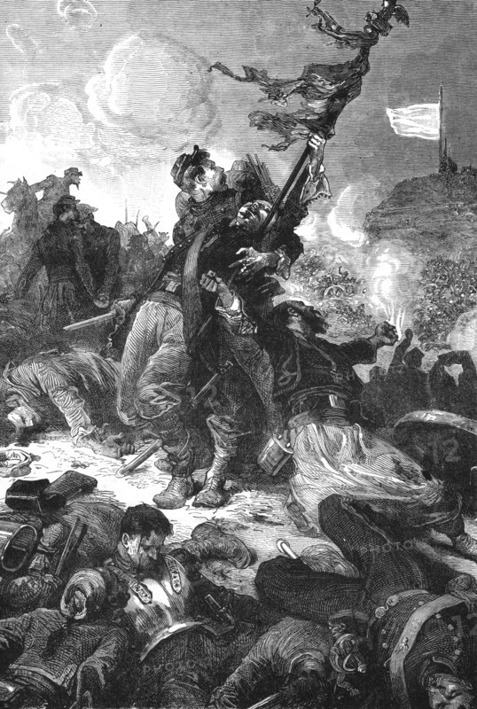 Guerre de 1870. La capitulation (illustration de "Histoire d'un crime" de Victor Hugo)