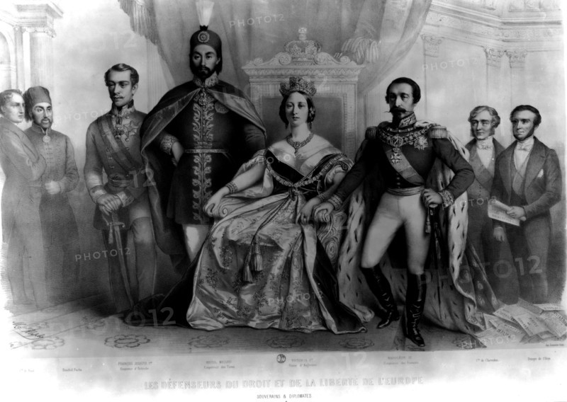 Lithographie par Adolphe, Les alliés dans la Guerre de Crimée