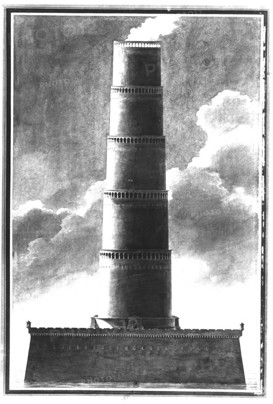 Etienne-Louis Boullée, élévation d'un fanal à étages