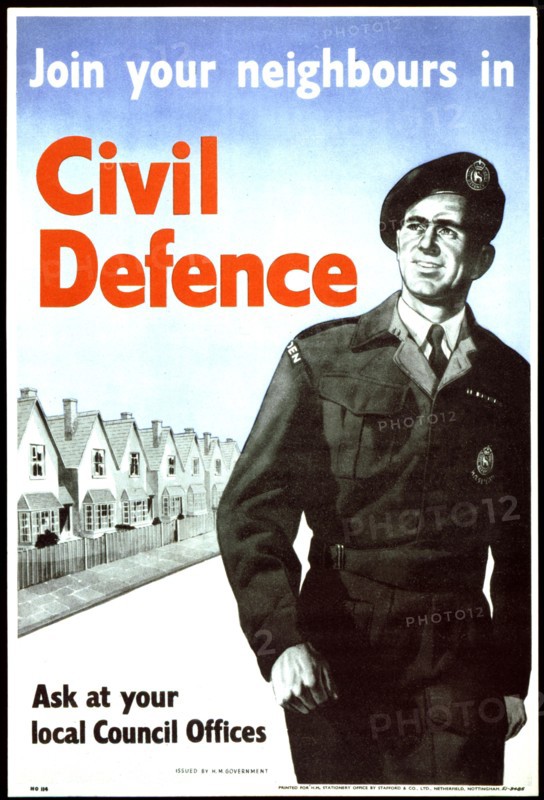 Affiche de propagande pour la défense passive