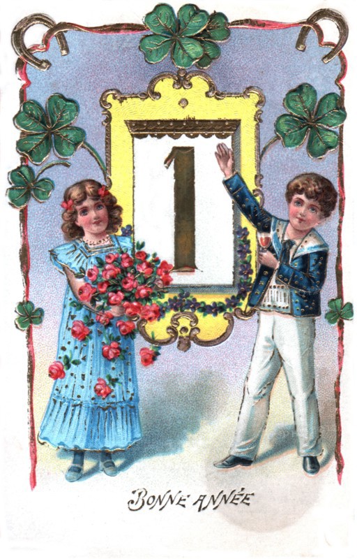 Season's greetings card: "Happy New year"