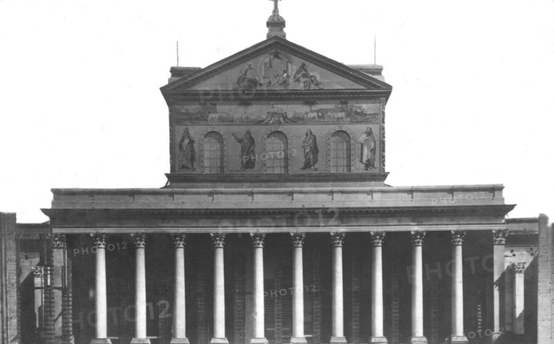 Rome. St. Paul basilica, postcard