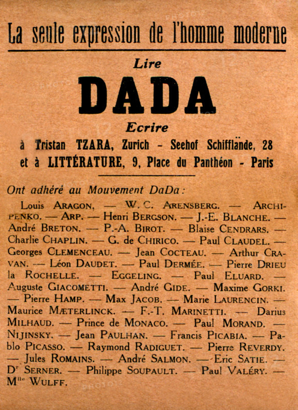 Dadaist manifesto
