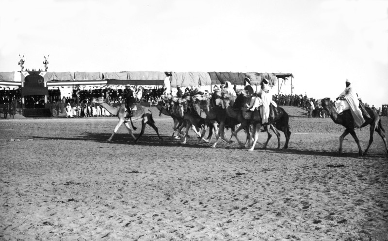 Voyage of President Millerand. Biskra. Final charge of the Tuareg warriors