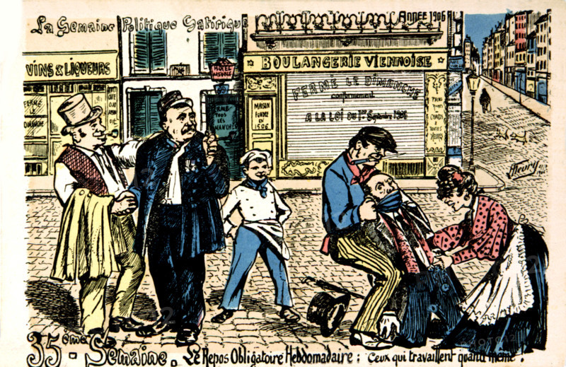 Satirical postcard about the strikes