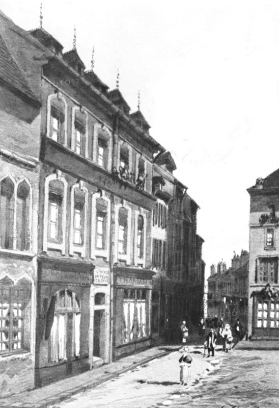 Gravure, la maison natale de Victor Hugo à Besançon