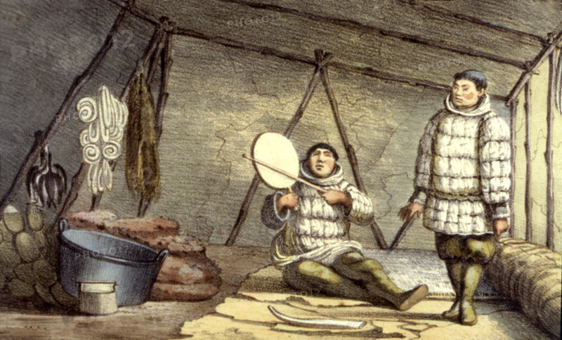 Esquimaux, In "Voyage pittoresque autour du monde" accompagné de descriptions du Baron Cuvier et d'observations du Docteur Gall. (Photo Pierre Pitrou)