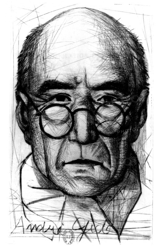 André Gide. Portrait by P.Y. Tremois in "Strait is the Gate". Sauret Editions