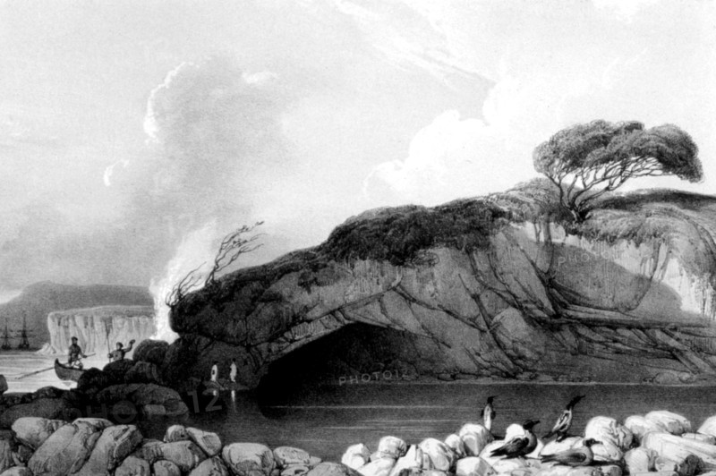 Paysage polaire. in "Voyage au Pôle sud et dans l'Océanie"