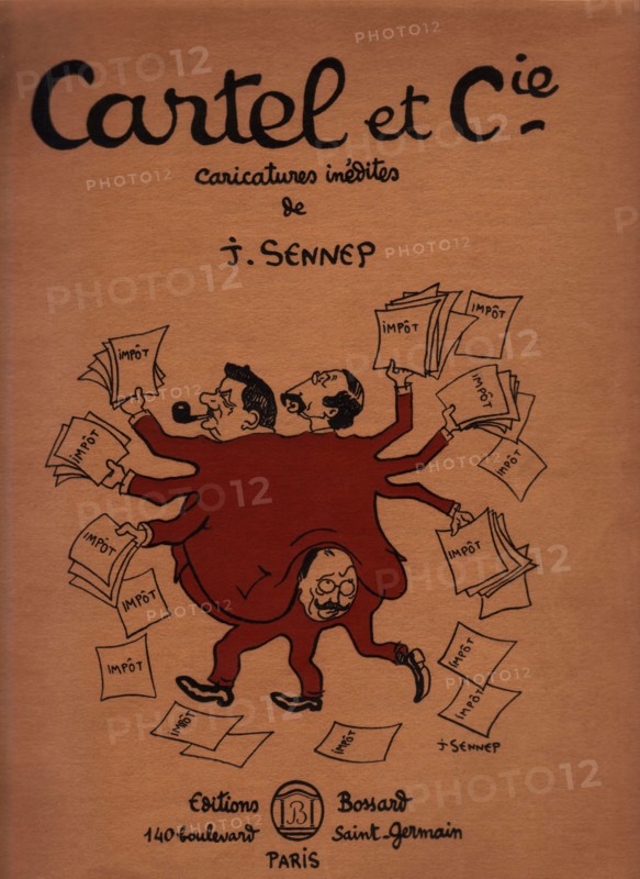 Satirical cartoon against the cartel of the left wing parties (1926)