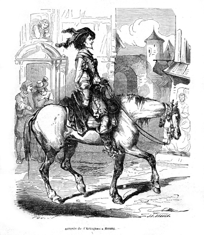 The Three Musketeers, D'Artagnan arriving at Meung