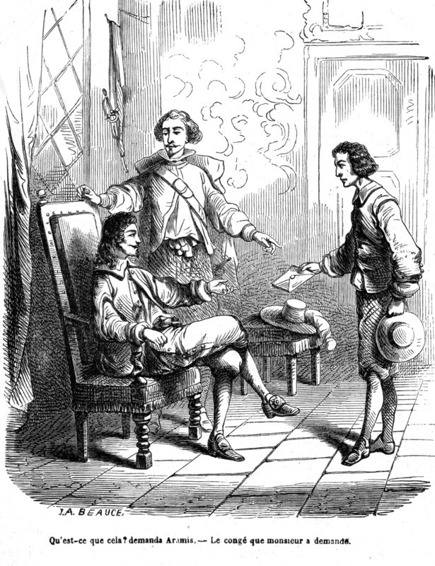 The Three Musketeers, Aramis, D'Artagnan with Mr. de Tréville