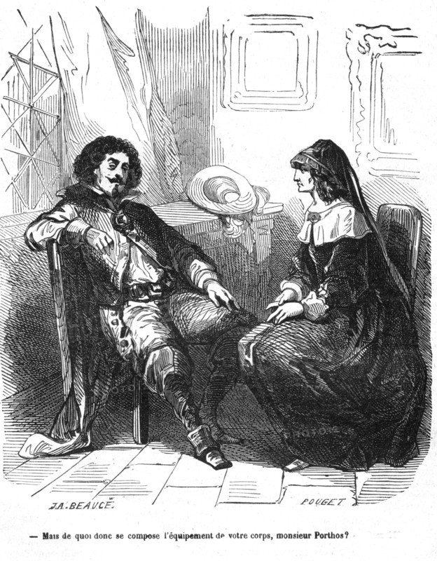 The Three Musketeers, Porthos with Mrs. Coquenard