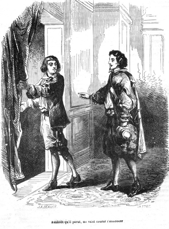 The Three Musketeers, D'Artagnan arriving at Milady's place