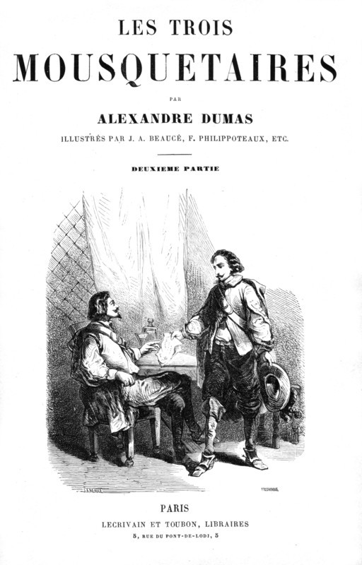 Les trois mousquetaires, Page de garde