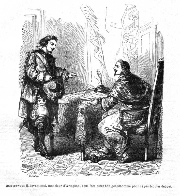 The Three Musketeers, D'Artagnan visiting the Cardinal de Richelieu
